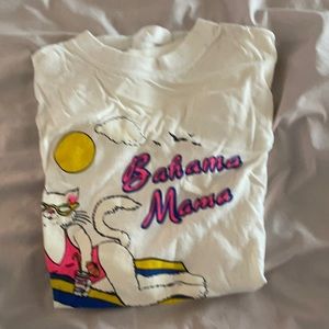 White Bahama mama T-shirt 100% cotton medium